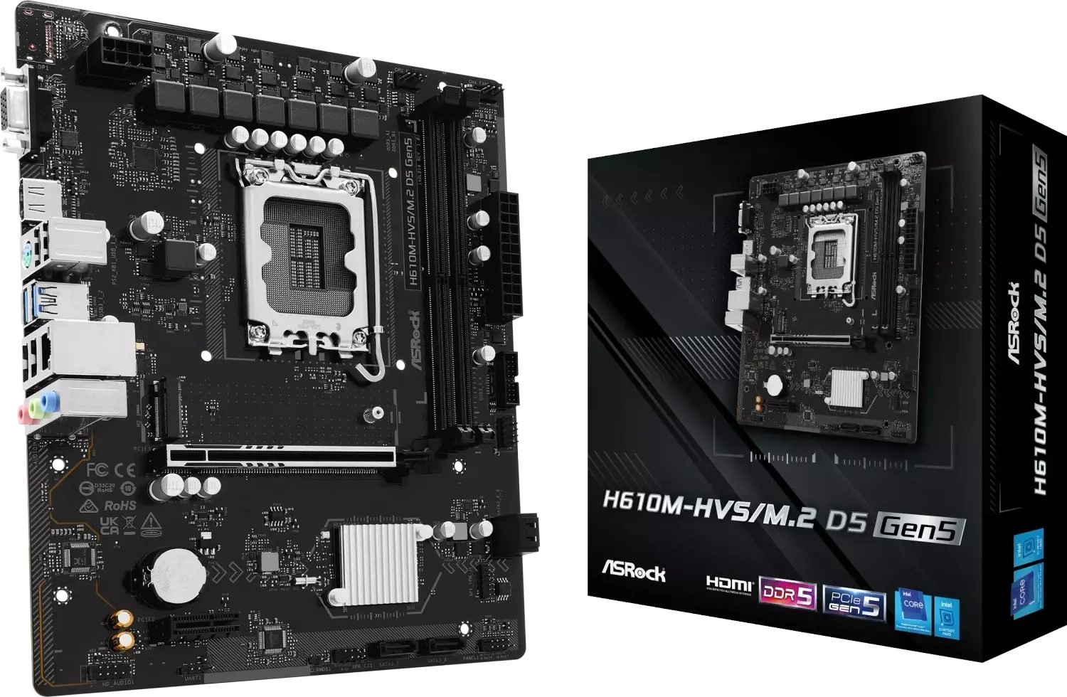 Asrock H610M-HVS/M.2 D5 GEN5 motherboard