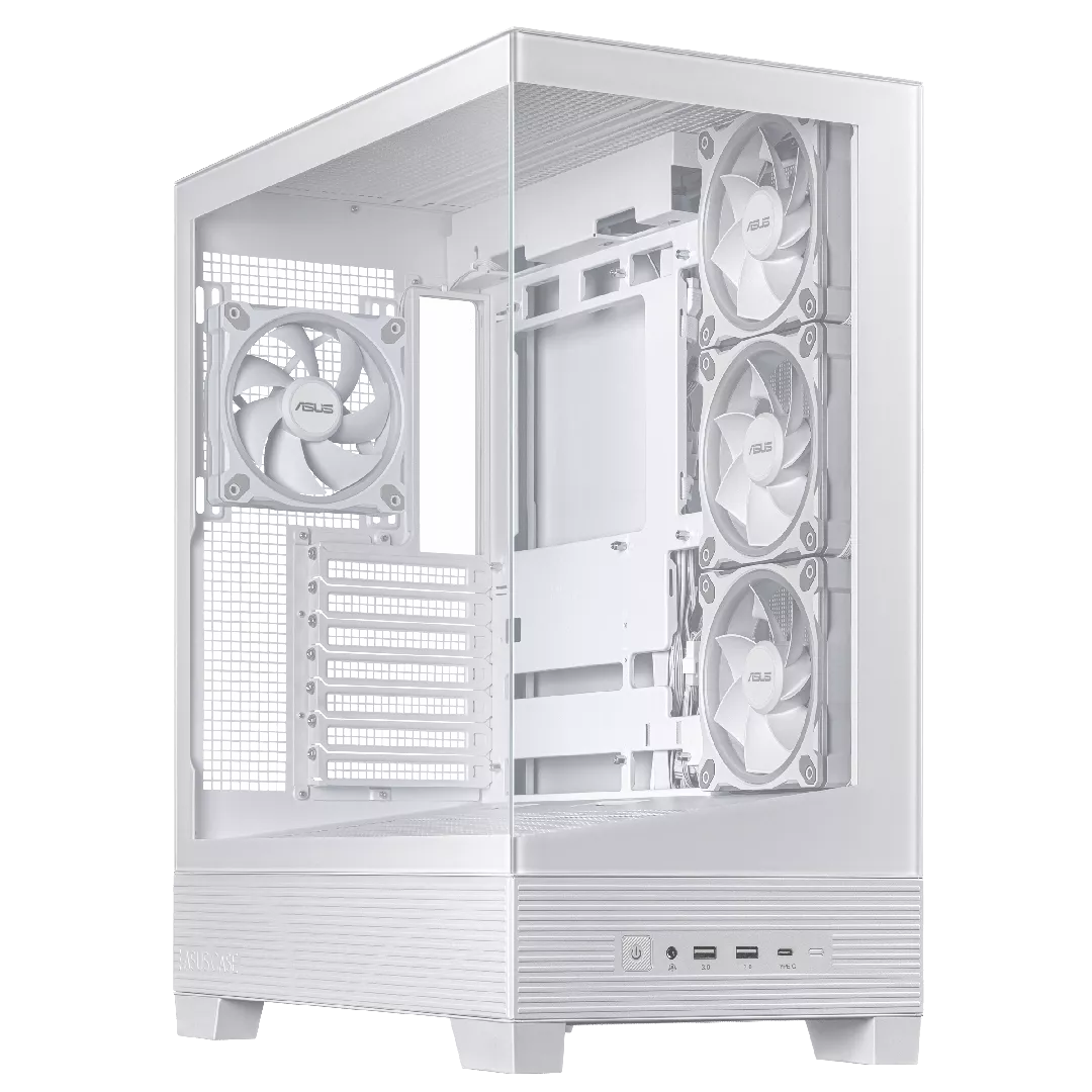 ASUS A31 Plus TG ARGB WHITE Midi Tower Balts