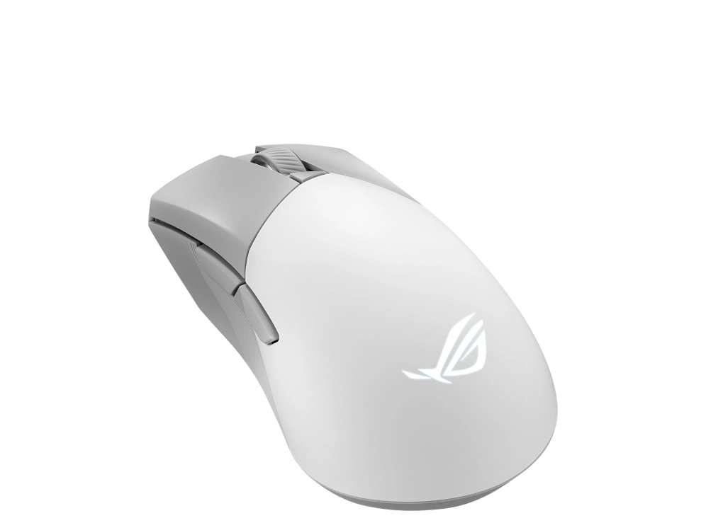 ASUS ROG Gladius III Wireless Aimpoint White pele Speļu Labā roka RF Wireless + Bluetooth + USB Type-A Optisks 36000 DPI
