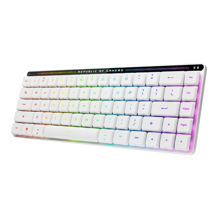 ASUS ROG Falchion RX Low Profile tastatūra Speļu USB + RF Wireless + Bluetooth QWERTZ Balts