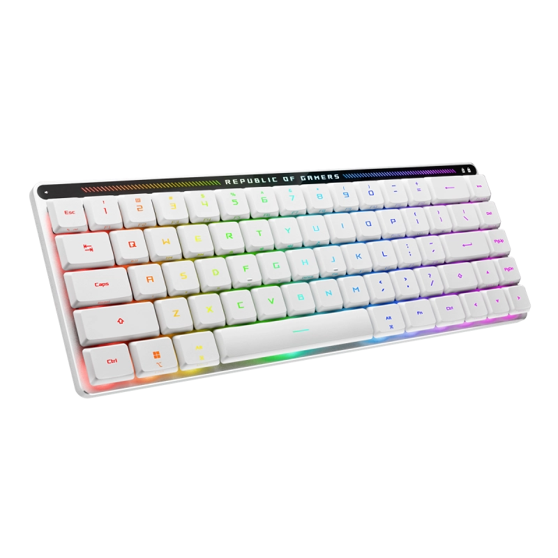 ASUS 90MP03EC-BKNA10 tastatūra Speļu USB + RF Wireless + Bluetooth Ziemeļvalstu Balts