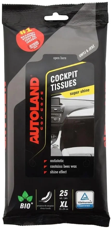 DAMP CAR DASHBOARD WIPES SHINE AUTOLAND