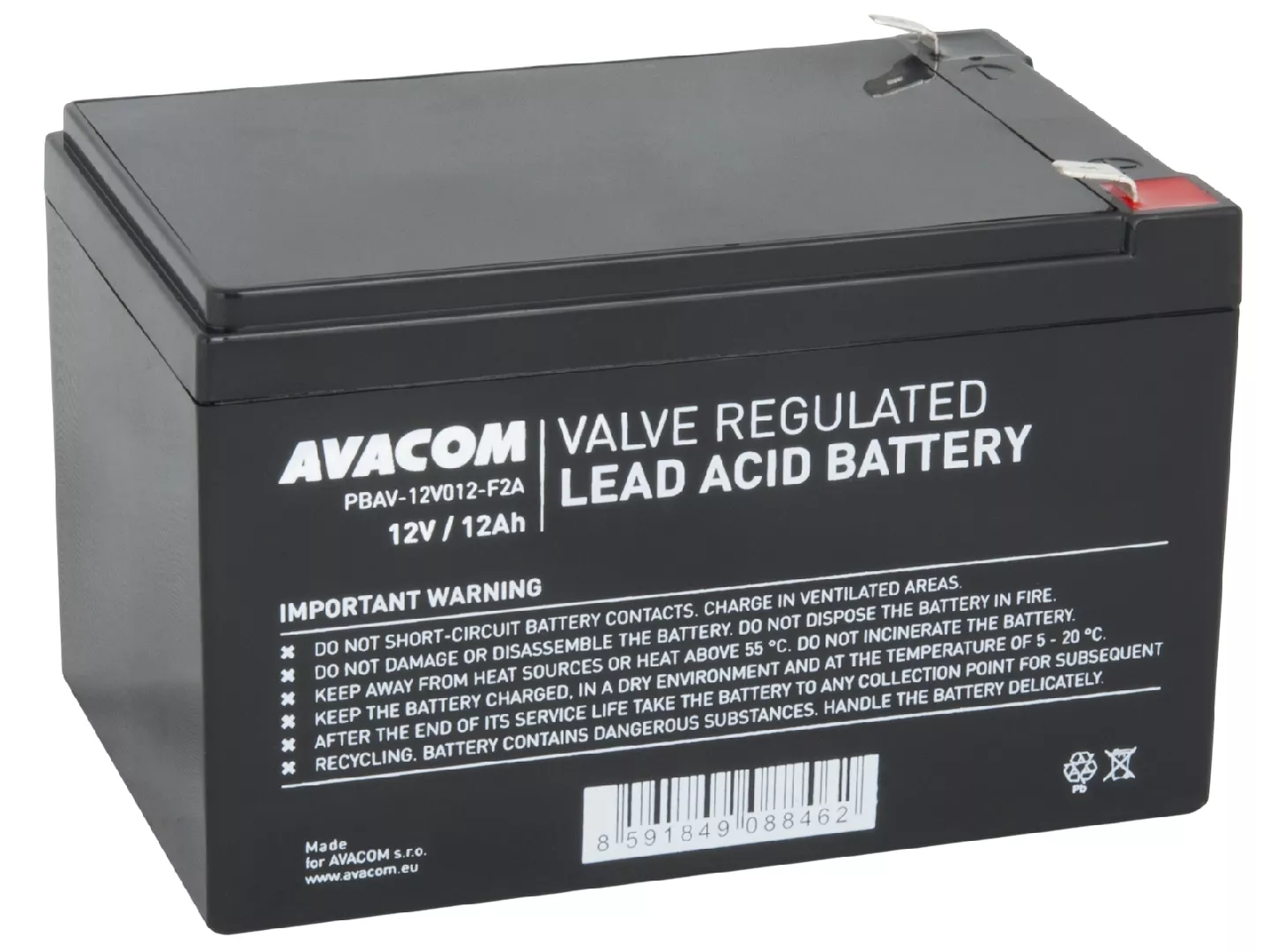 AVACOM PBAV-12V012-F2A UPS battery Sealed Lead