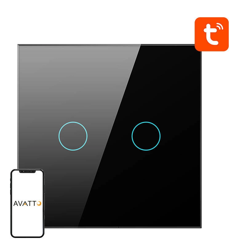Smart Light Switch ZigBee Avatto ZTS02-EU-B2