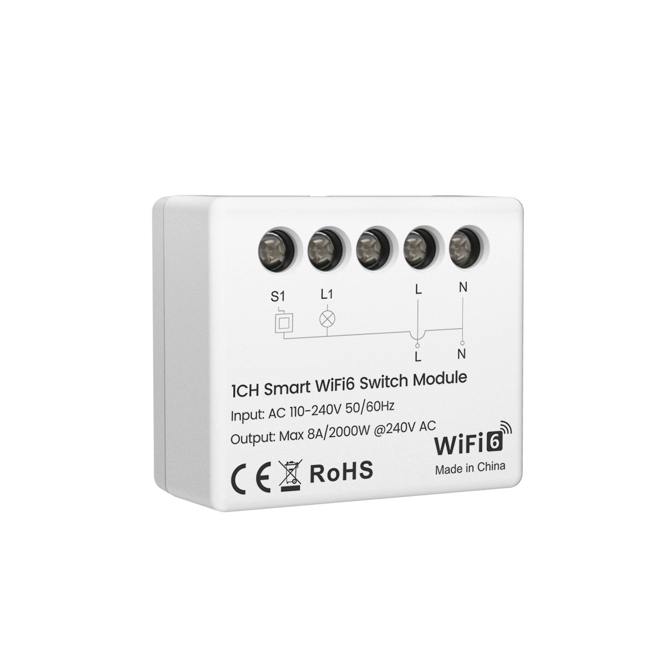 Viedā releja Wi-Fi 6 230Vac 8A