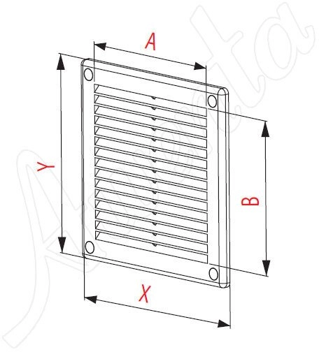 AWENTA Ventilation grille Awenta TRU2BR 150x150mm
