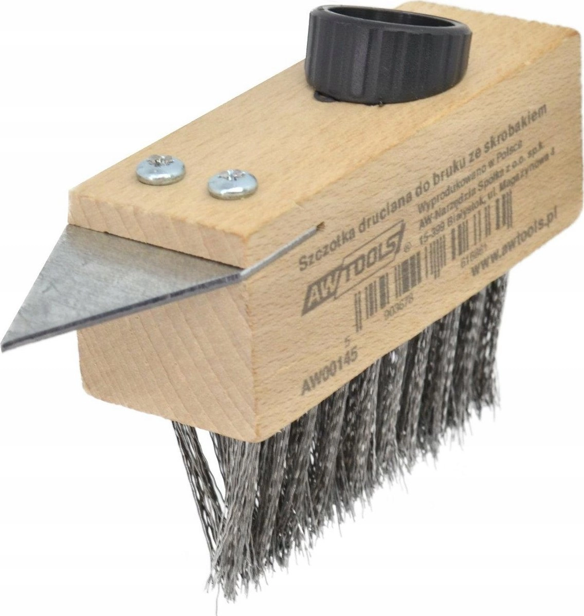 AWTOOLS WIRE BRUSH FOR PAVEMENT WITH