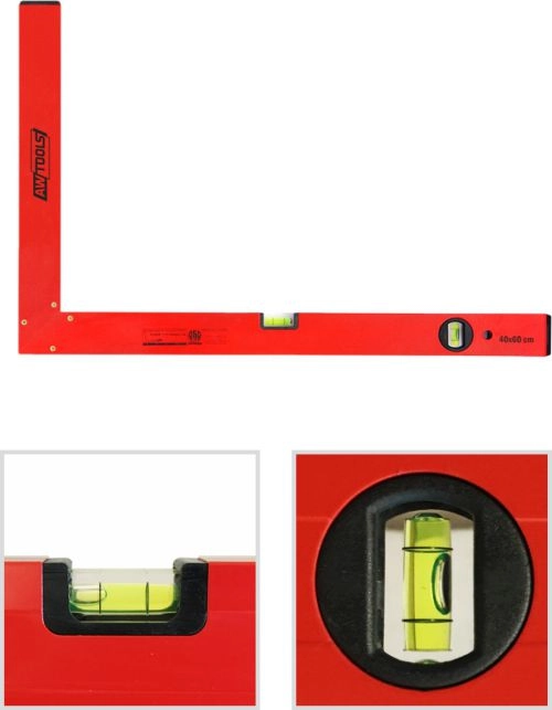 AWTools 90° square with spirit level