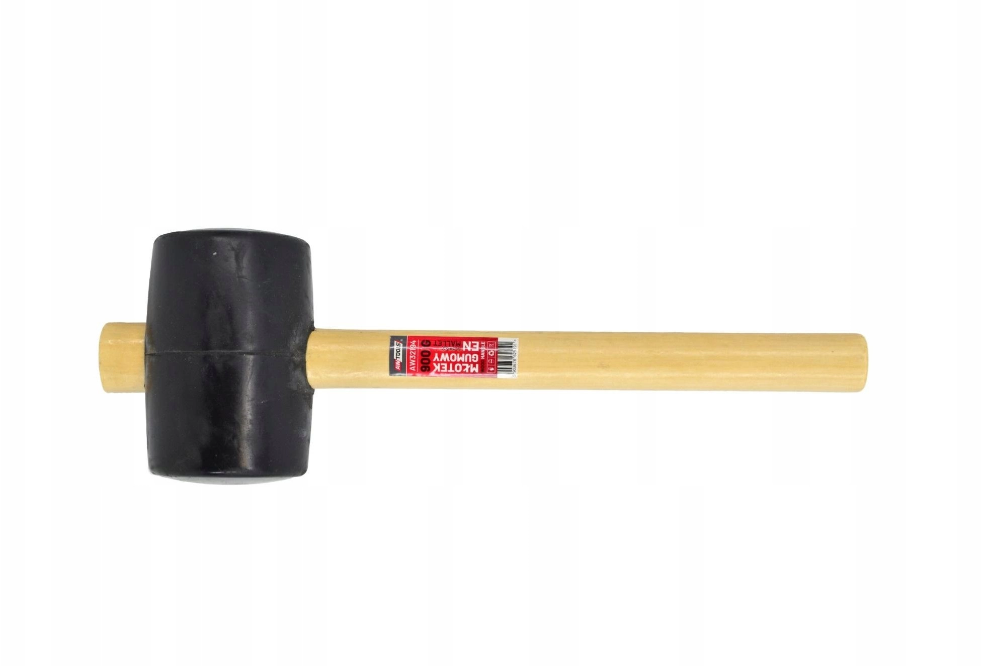 AWTOOLS RUBBER HAMMER WOOD HANDLE 235g