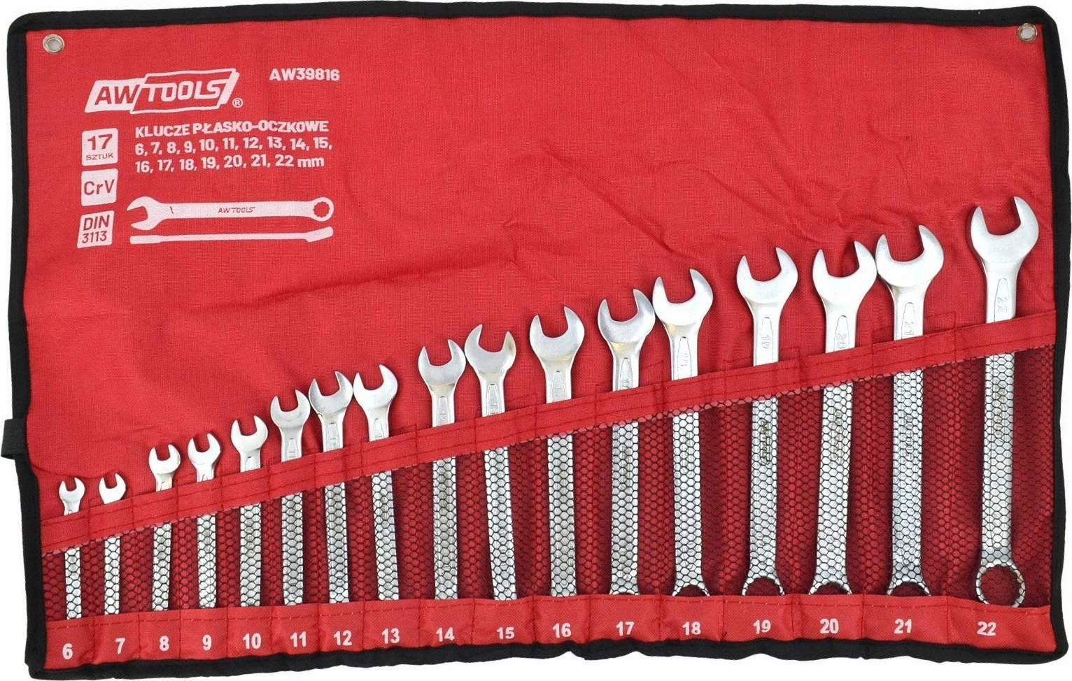 AWTools AW COMBINATION WRENCH SET 17pcs/6mm-22mm