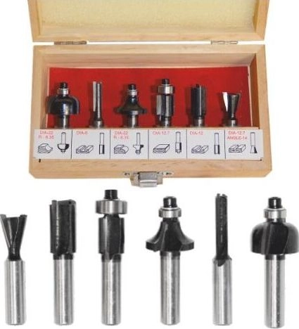 AWTools frezy do drewna komplet 6