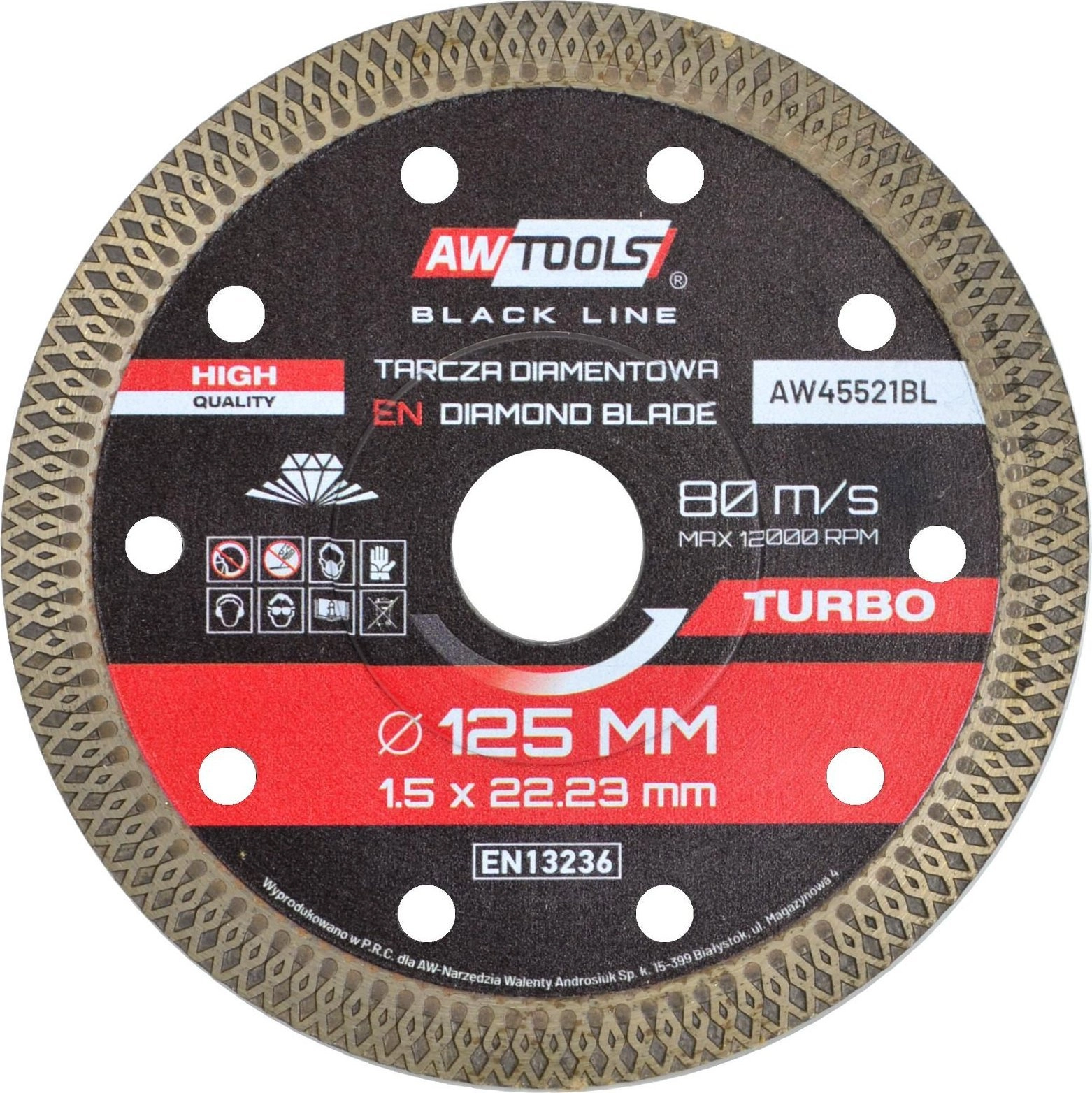 AWTOOLS DIAMOND DISC 125x22.2 /