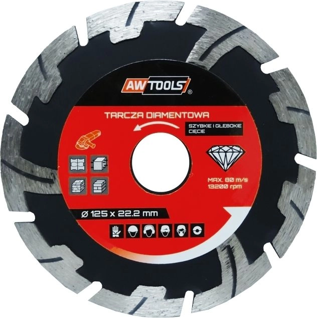 AWTools Tarcza diamentowa szybkie głębokie cięcie