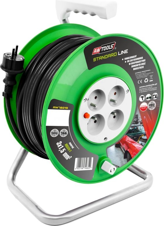 AWTOOLS EXTENSION CABLE DRUM STANDARD 25m