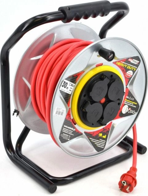 AW EXTENSION CABLE METAL DRUM RED