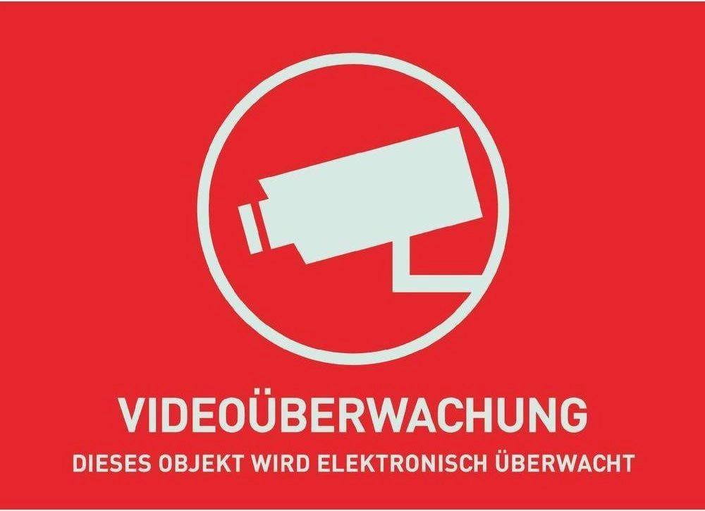 ABUS warning sticker video surveillance (without