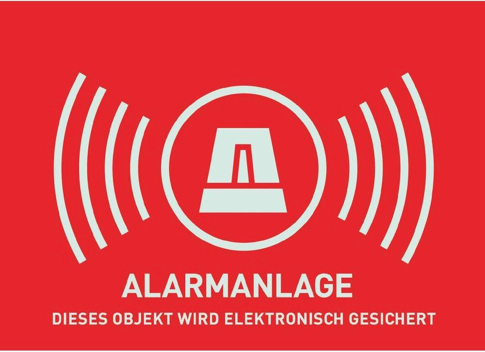 ABUS Warnaufkleber Alarm -D- AU1323 74x52