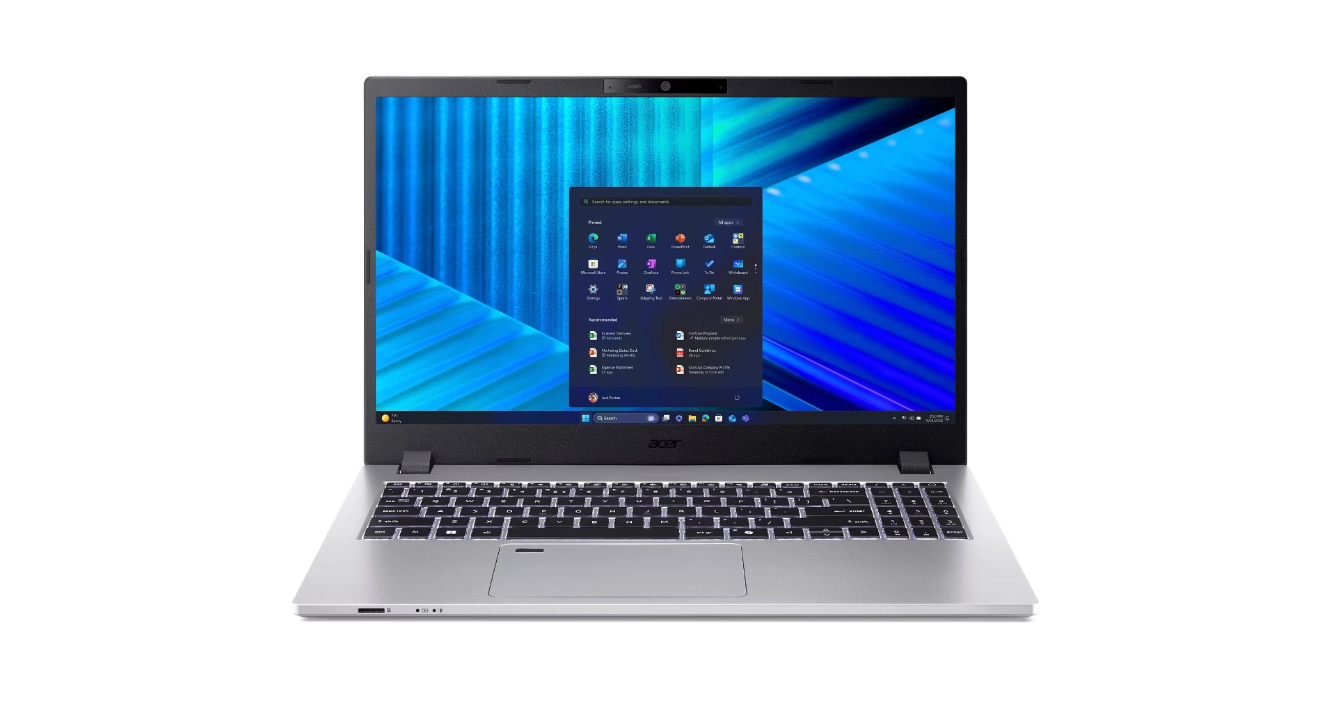 Acer TravelMate P2 TMP215-75-G2-TCO-54C5 Intel Core Ultra 5 125H Portatīvais dators 39,6 cm (15.6") Full HD 16 GB DDR5-SDRAM 512 GB SSD Wi-Fi 6E (802.11ax) Windows 11 Pro Vācu Sudrabs