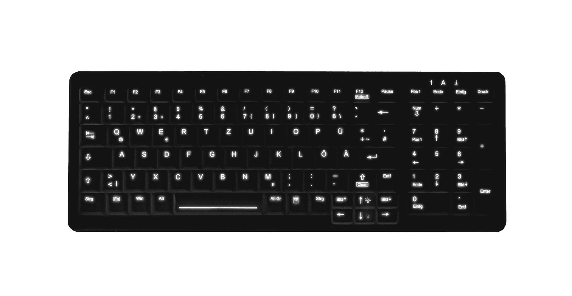 Active Key AK-C7000 tastatūra Medicīnisks USB QWERTZ Vācu Melns