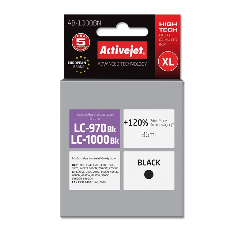 Activejet AB-1000BN ink (replacement for Brother