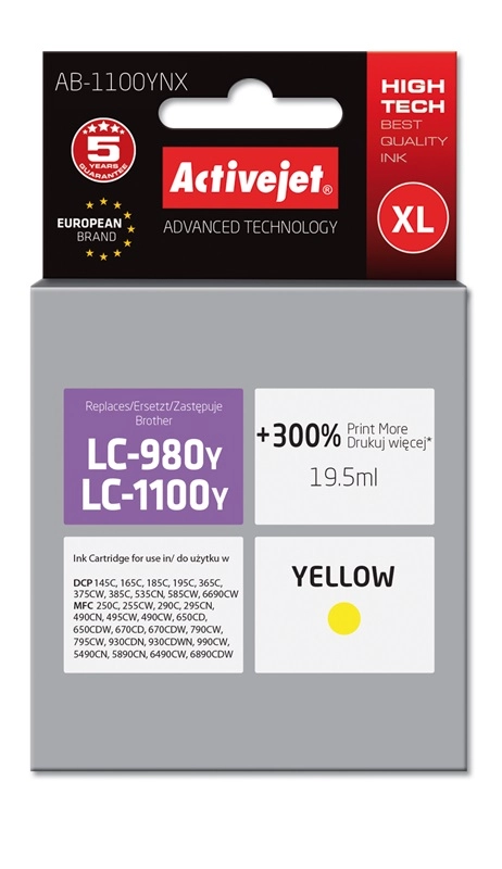 Activejet AB-1100YNX ink (replacement for Brother