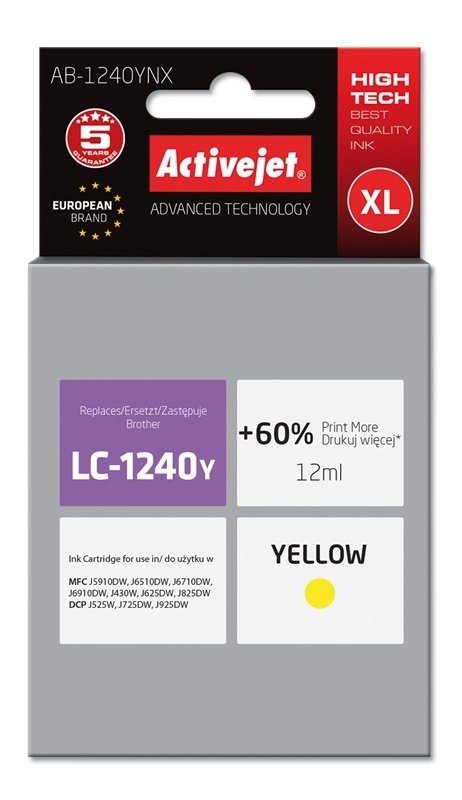 Activejet AB-1240YNX ink (replacement for Brother
