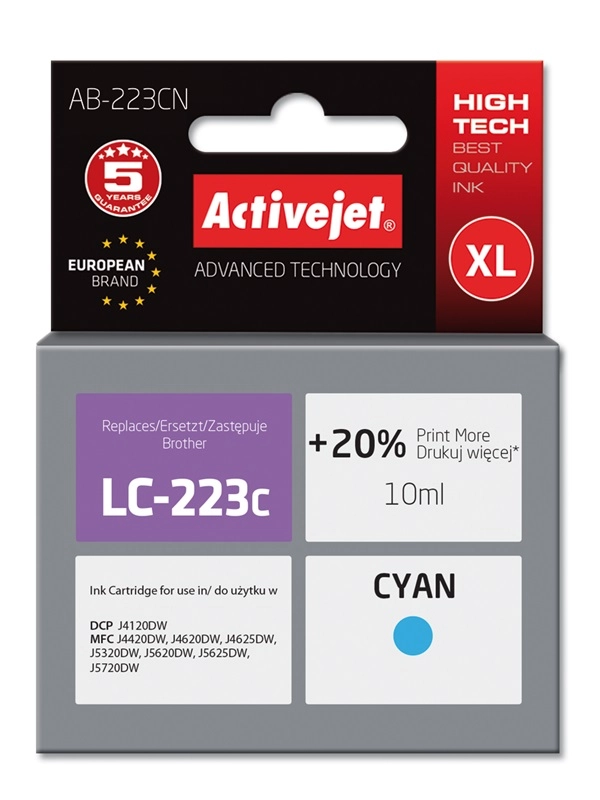 Activejet AB-223CN ink (replacement for Brother