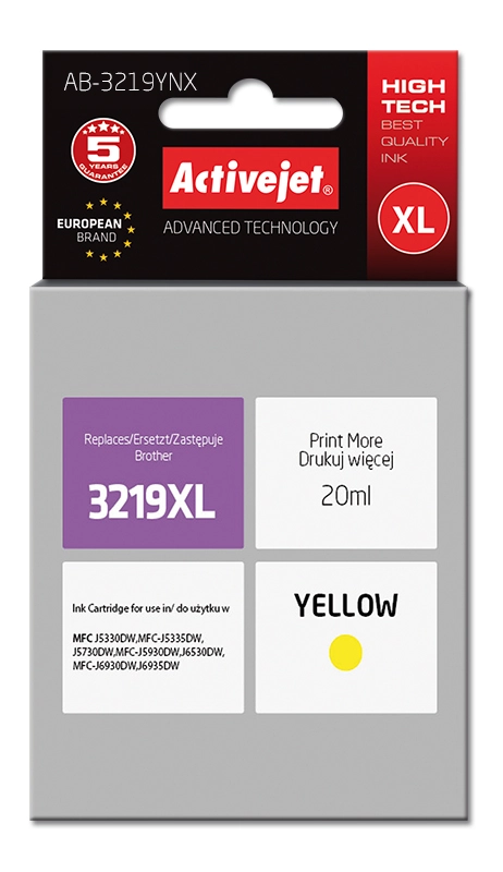 Activejet AB-3219YNX ink (replacement for Brother