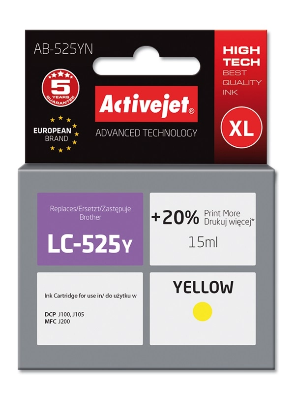 Activejet AB-525YN ink (replacement for Brother