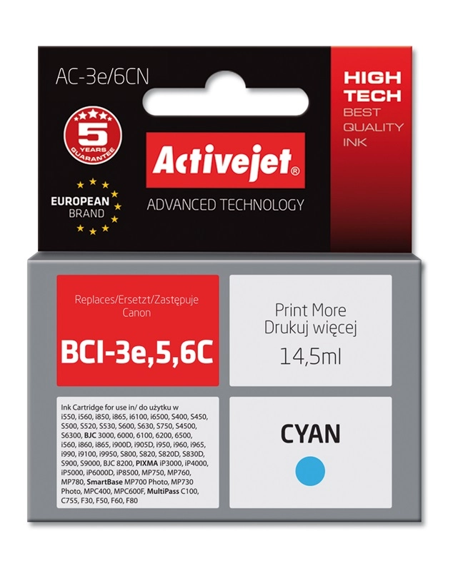 Activejet ink for Canon BCI-3eC/BCI-6C EXPACJACA0084