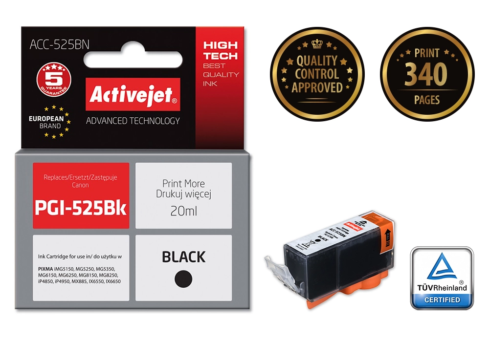 Activejet ACC-525BN ink (replacement for Canon