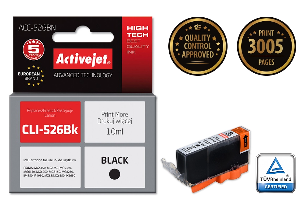 Activejet ACC-526BN ink (replacement for Canon