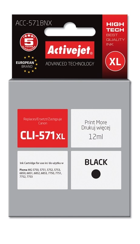 Activejet ACC-571BNX ink for Canon printer