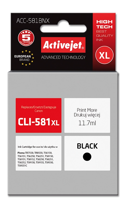 Activejet ACC-581BNX ink (replacement for Canon