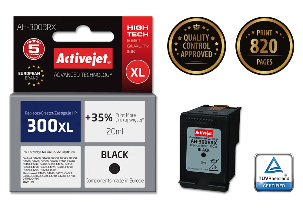 Activejet AH-300BRX ink (replacement for HP