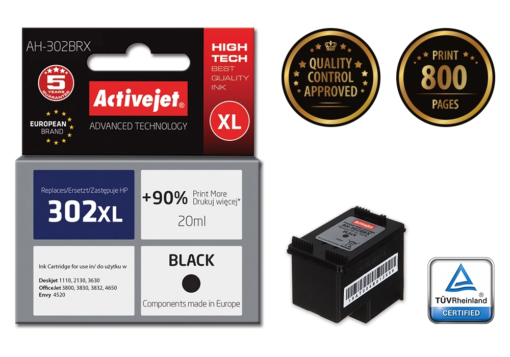 Activejet AH-302BRX ink (replacement for HP