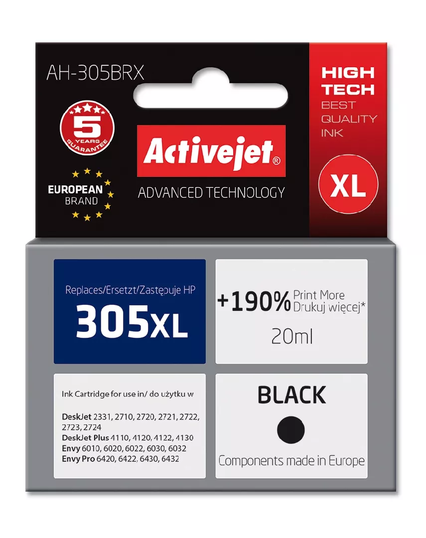 Activejet AH-305BRX ink (replacement for HP