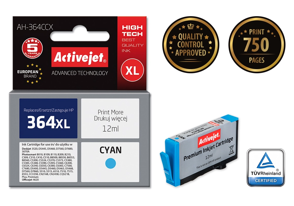 Activejet AH-364CCX ink (replacement for HP