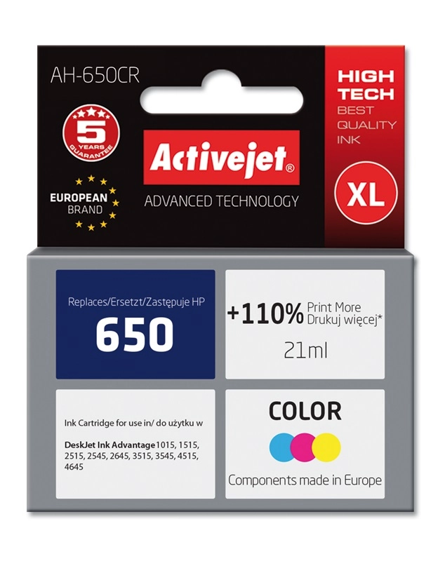 Activejet AH-650CR ink (replacement for HP