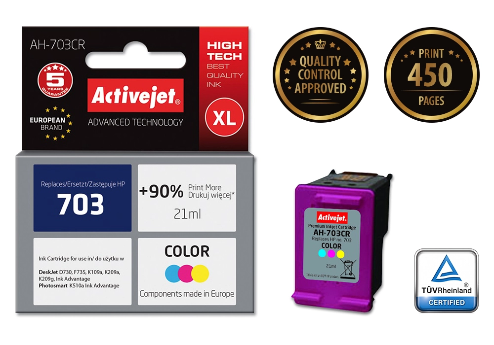 Activejet AH-703CR ink (replacement for HP