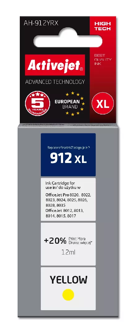 Activejet AH-912YRX ink for HP printers