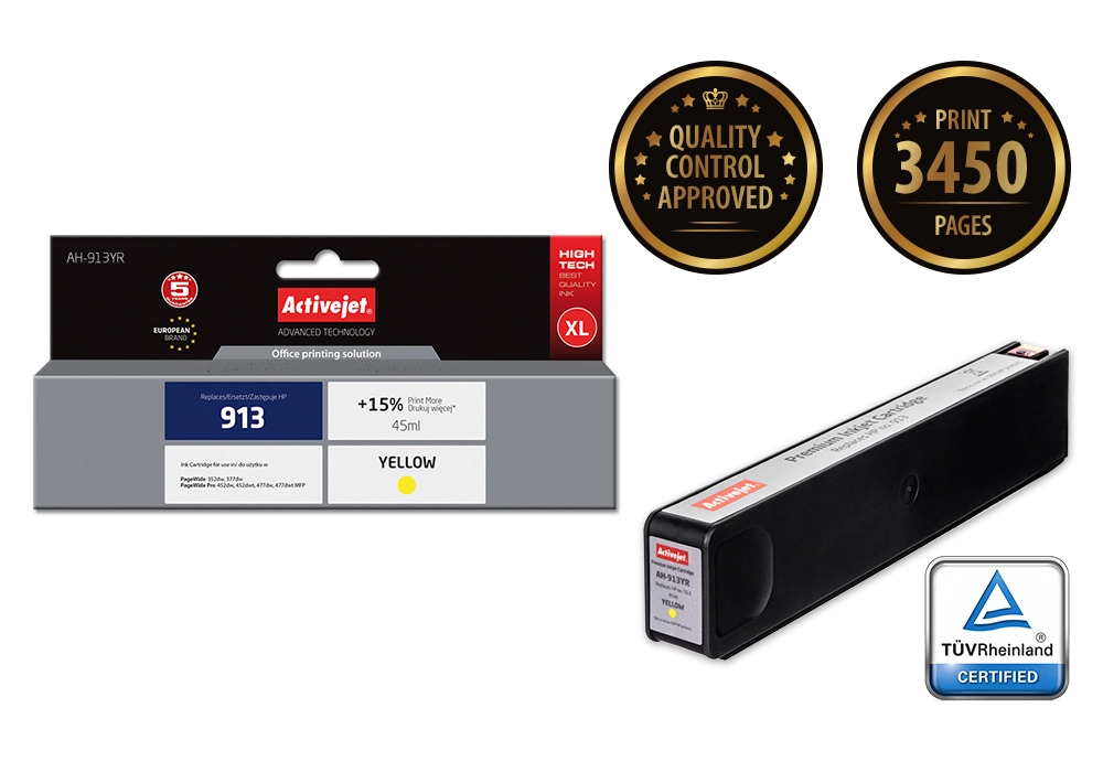 Activejet AH-913YR ink (replacement for HP