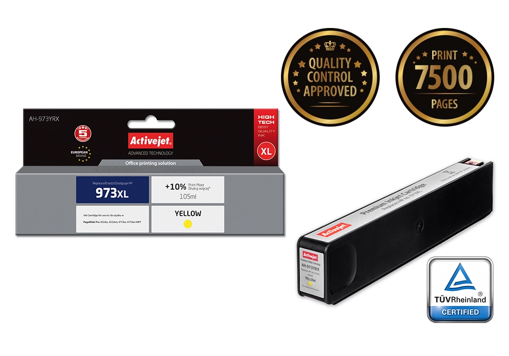 Activejet AH-973YRX ink (replacement for HP