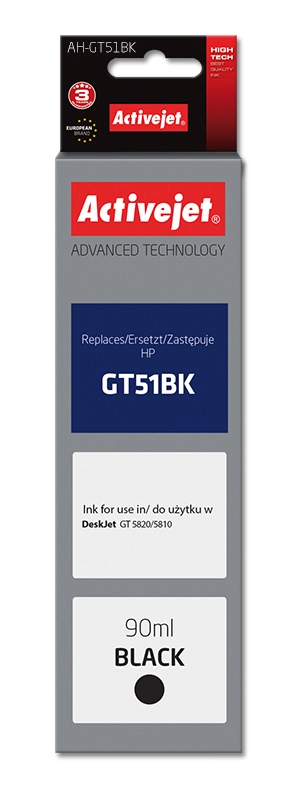 Activejet AH-GT51Bk ink (replacement for HP
