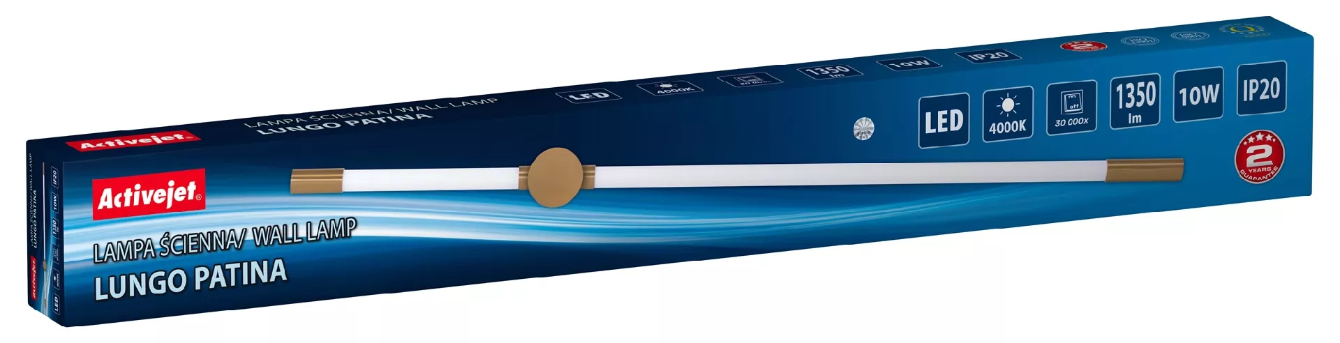 Activejet LED wall lamp AJE-LUNGO Patina