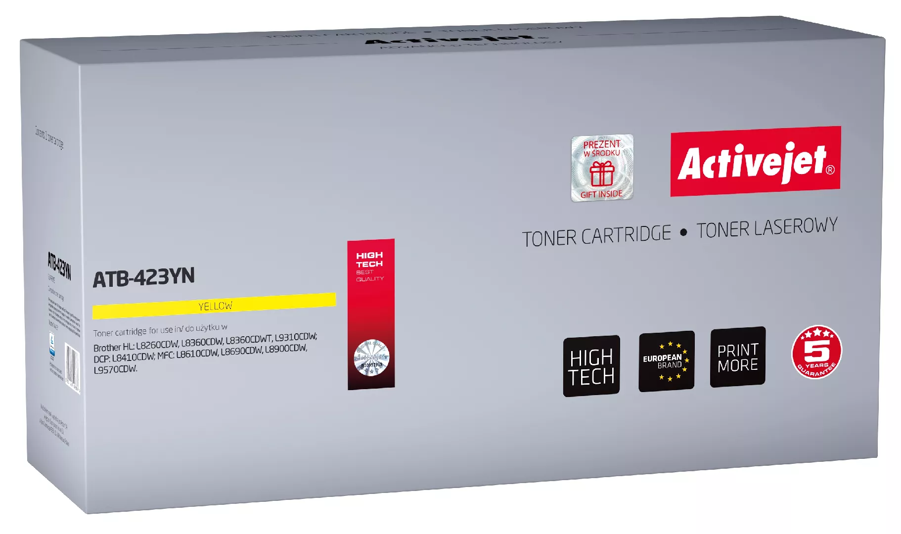 Activejet ATB-423YN toner (replacement for Brother