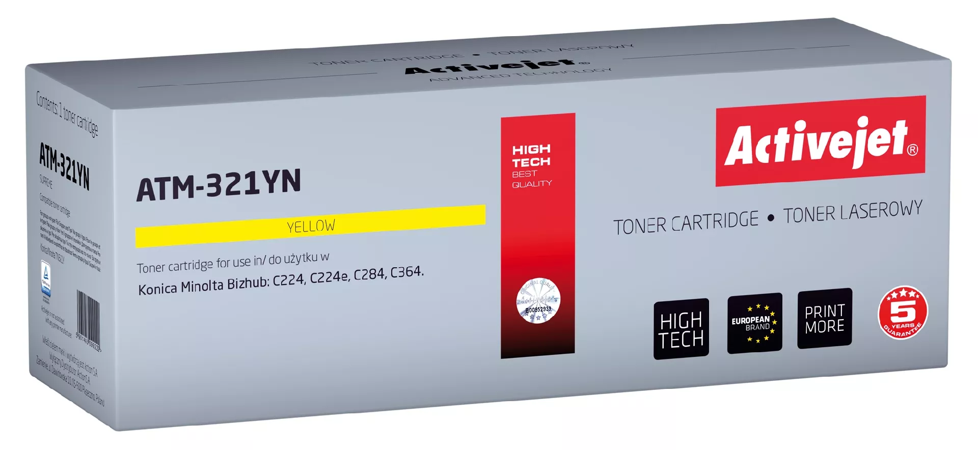 Activejet ATM-321YN toner (replacement for Konica