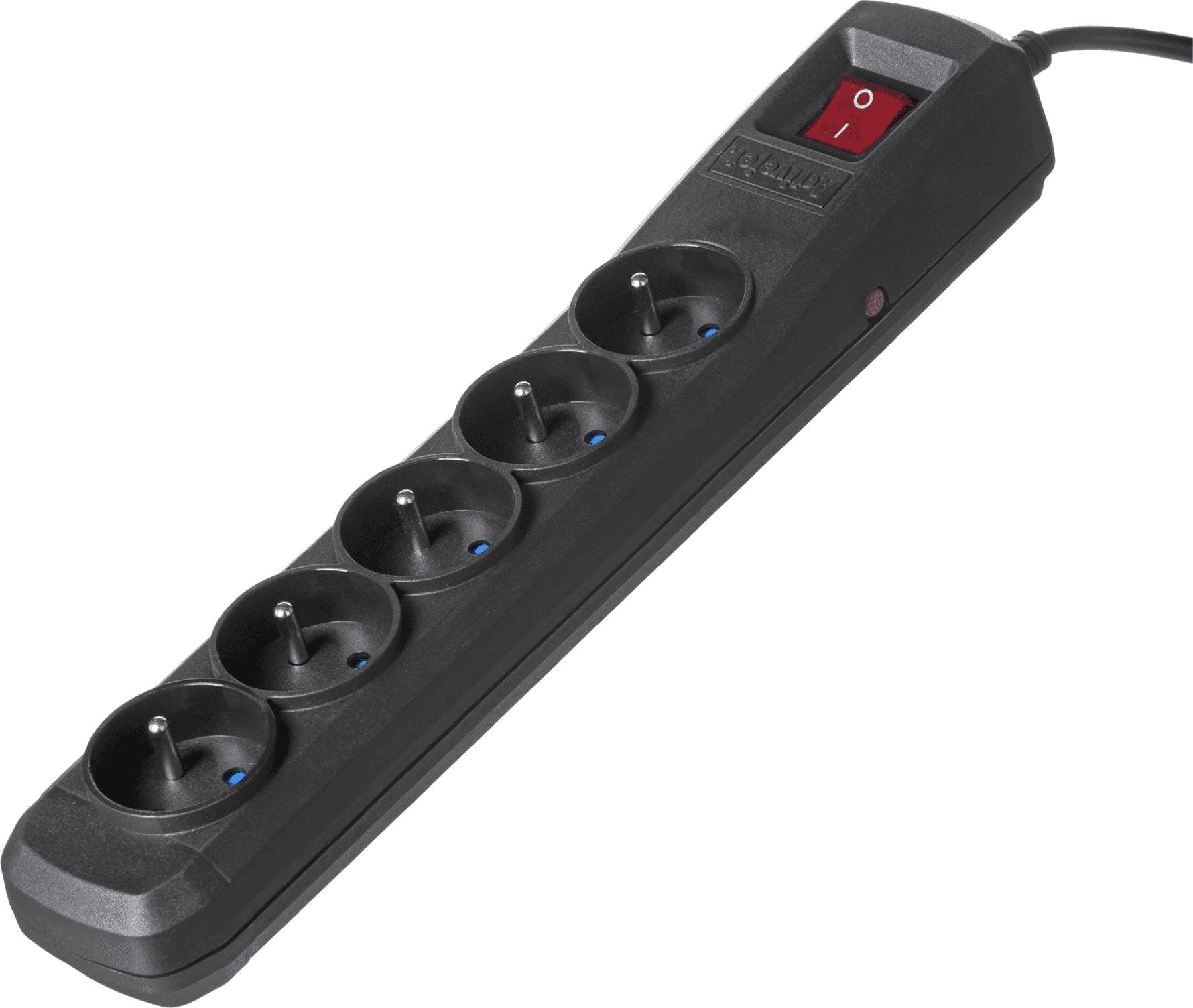 Activejet black power strip with cord