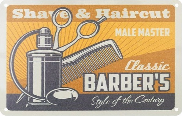 Activeshop Tablica ozdobna barber B001 135211