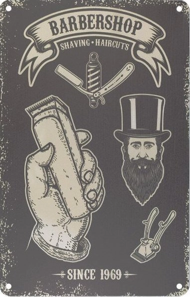 Activeshop Tablica ozdobna barber B047 135237